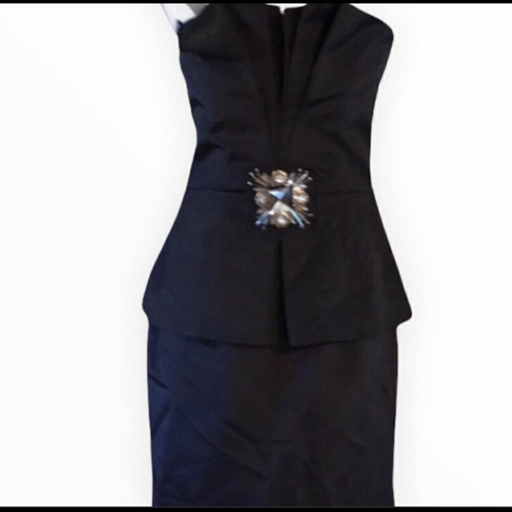 ABS by Allen Schwartz Size 8 Black Evening Dress